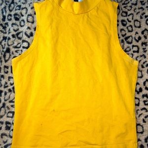 mustard yellow crop top